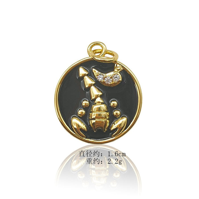 Wholesale Retro Niche Non Fading High-end Animal Totem Oil Drop Pendant JDC-PT-YJ005