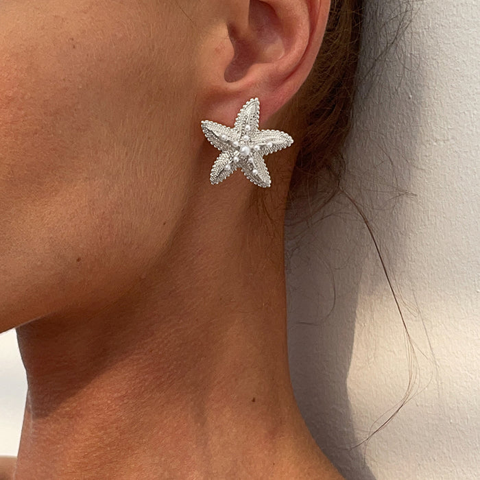 Wholesale Jewelry Party Exaggerated Star Earrings Personalized Metal Earrings