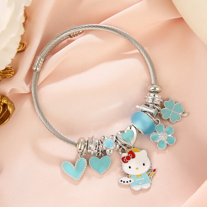 Wholesale Students'  Cartoon Stainless Steel Bracelet
