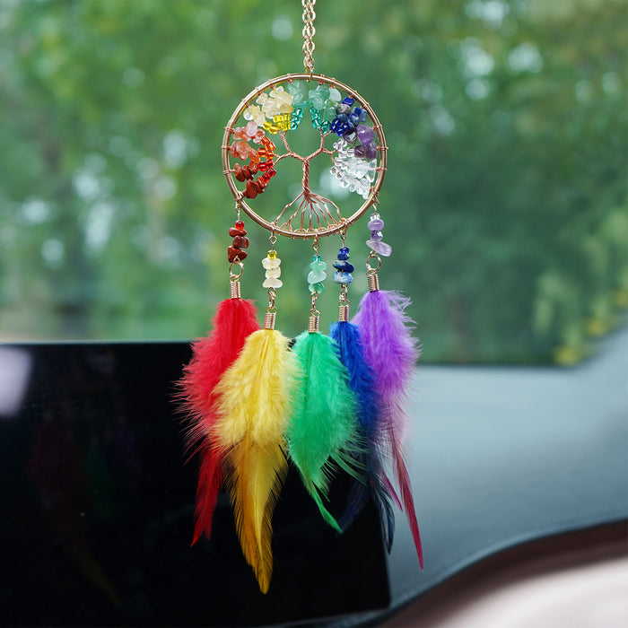 Wholesale Glass Crystal Life Tree Car Hanging Decoration Chic Fashion Accessory MOQ≥2