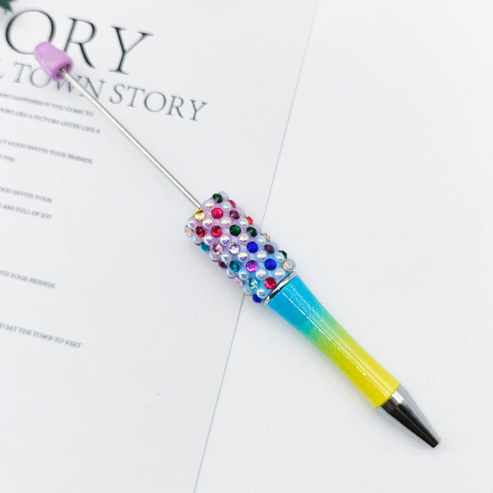 Wholesale Beadable Pens Gradient Color Candy Applied Diamond Pearl Beadable Pen JDC-PN-ShuY008