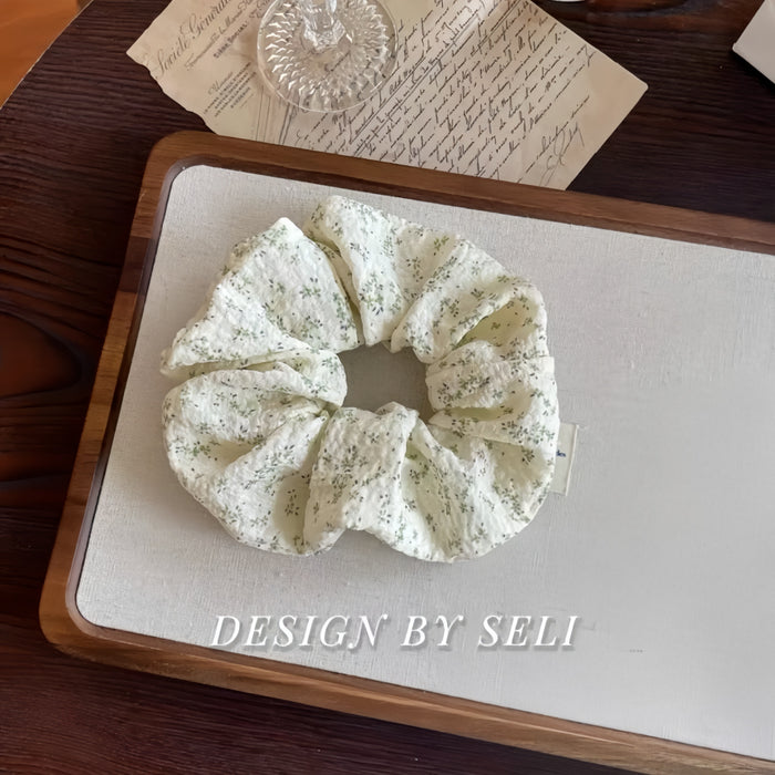 Wholesale bean paste green large hair ring cotton bow ribbon girl headdress for women