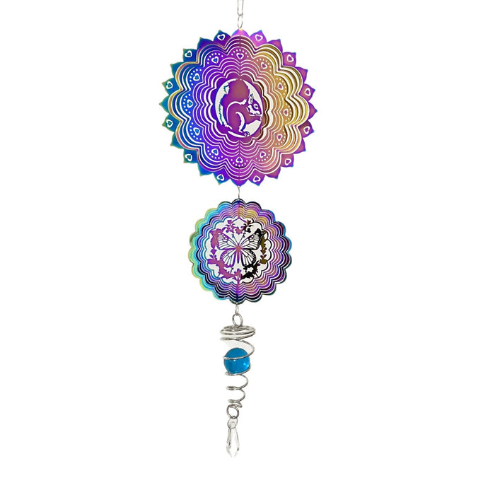 Wholesale 3D Stainless Steel Rotating Wind Gyro Wind Chimes