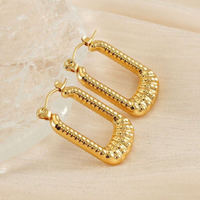 Wholesale Electroplated 18K Stainless Steel Earrings JDC-ES-ZhongYao003