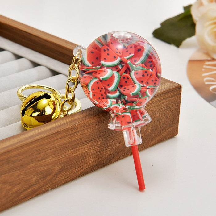 Wholesale Liquid Glitter Bottle &  Lollipop Acrylic Oil-Filled Keychain