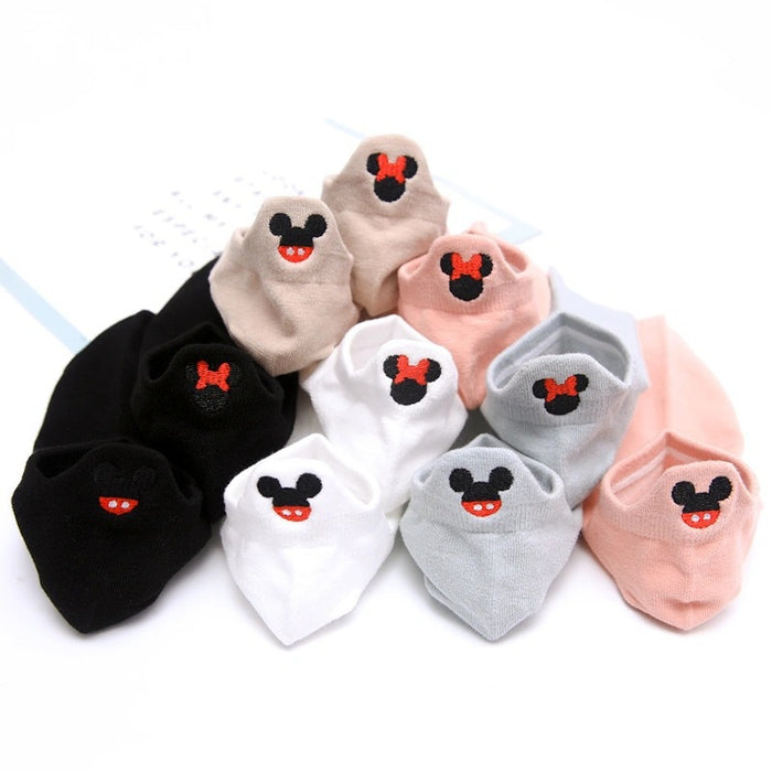 Wholesale Ship socks, short socks, shallow cut, thin design, embroidered heel