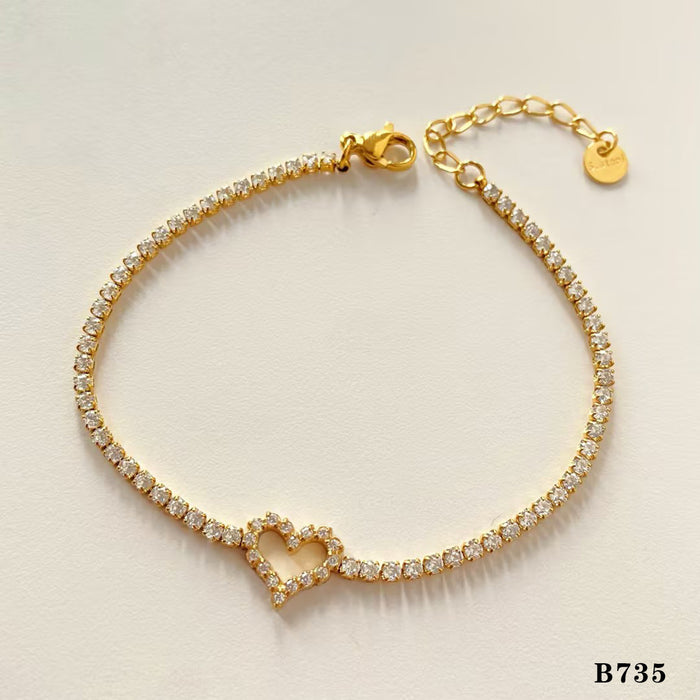 Wholesale Fashion Heart Shaped Irregular Texture Stackable Bracelet Set Stainless Steel Electroplated Women S Jewelry Accessory Everyday Wear