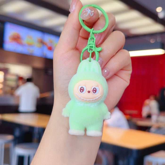 Wholesale 3D flocked cute cartoon keychain
