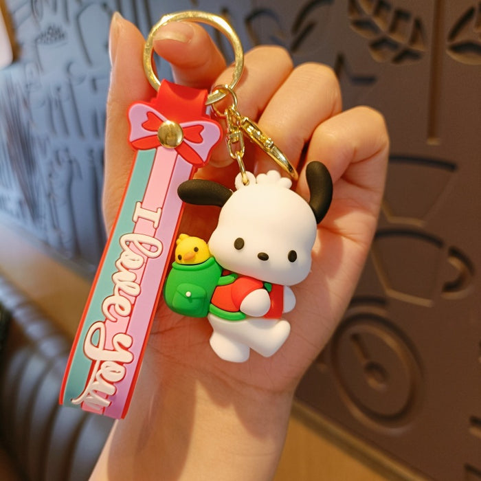 Wholesale Silicone Cartoon Cat Paw Keychain JDC-KC-MingT245