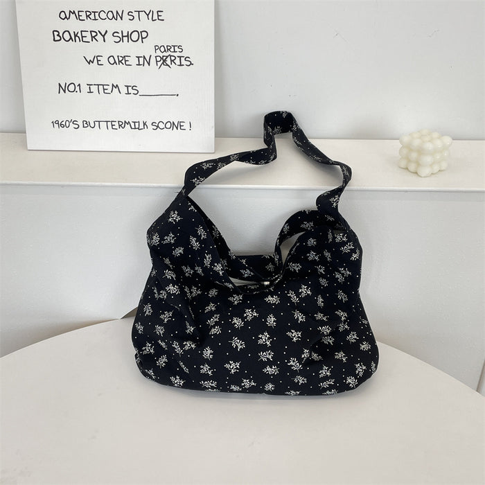 Wholesale Floral canvas bag women' s spring and summer new leisure one-strap crossbody bag large capacity shoulder bag