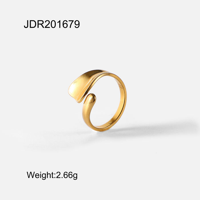 Wholesale Irregular line geometric ring adjustable open ring