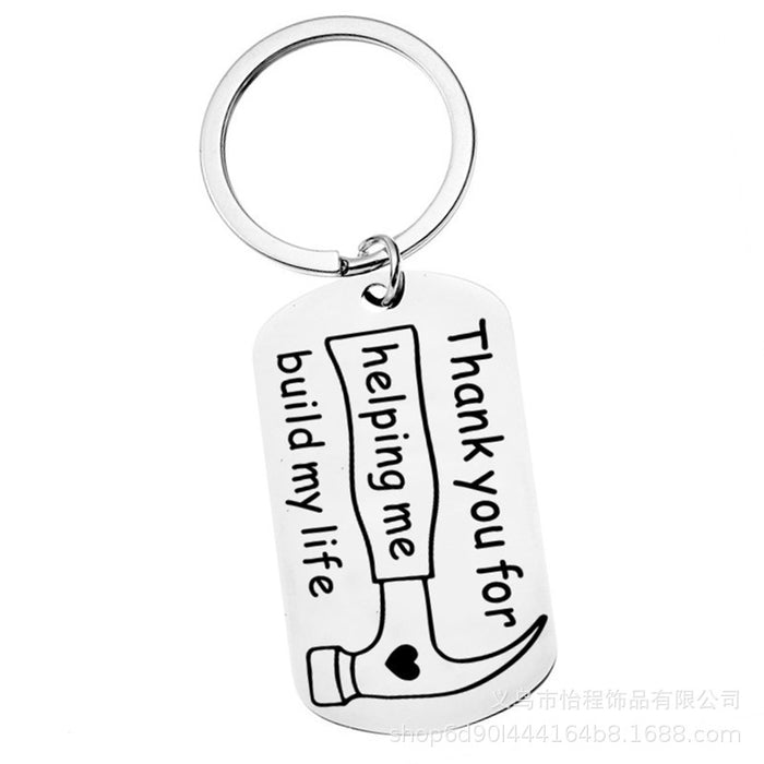 Wholesale Birthday Gift Father's Day Stainless Steel Keychain