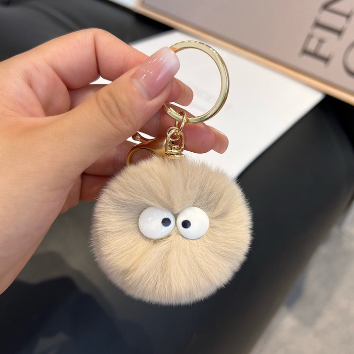 Wholesale cute plush big-eyed duck pendant Keychains