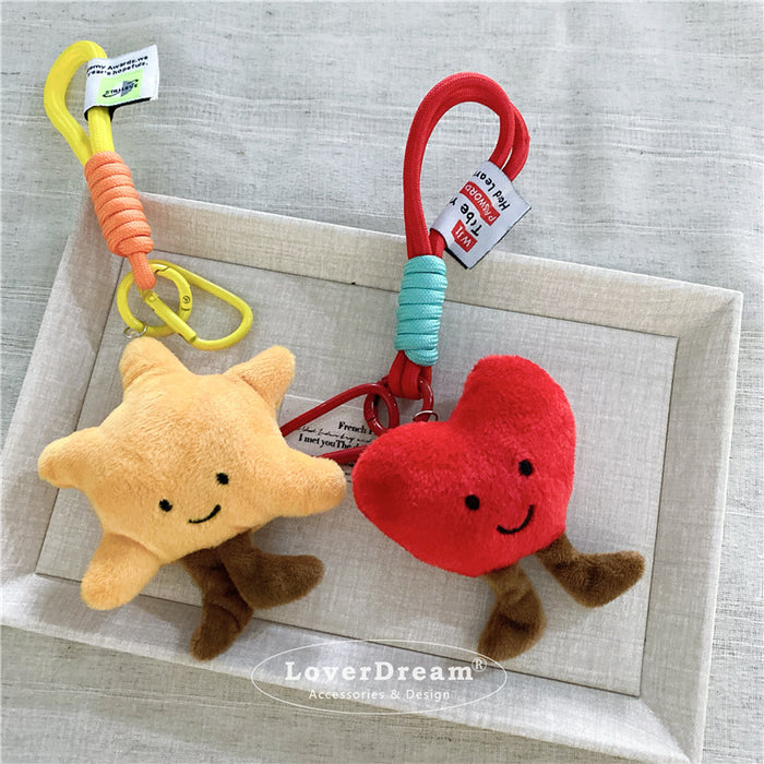 Wholesale  Cartoon Love Five-pointed Star Mounted Chain Keychain