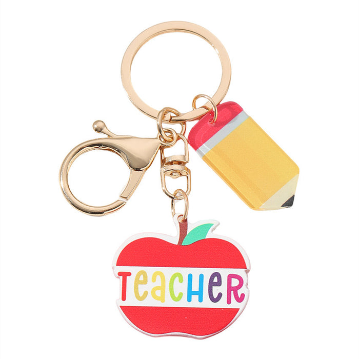 Wholesale Graduation Pencils Acrylic Keychain JDC-KC-RongRui032