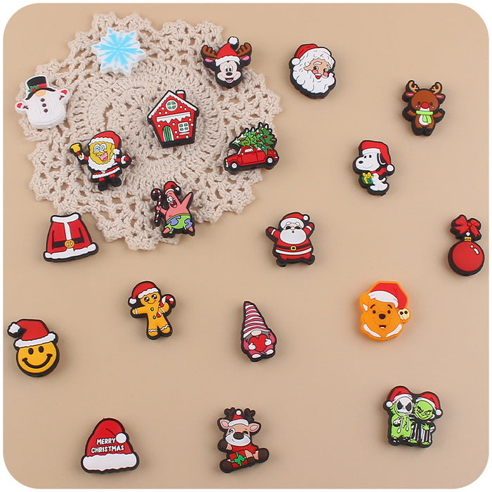 Wholesale Cartoon Christmas Silicone Focal Beads (F) JDC-BDS-GuangTian001