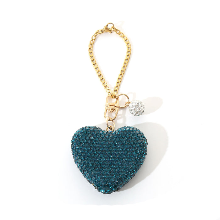 Wholesale Creative love key chain pendant accessories fashion rhinestone