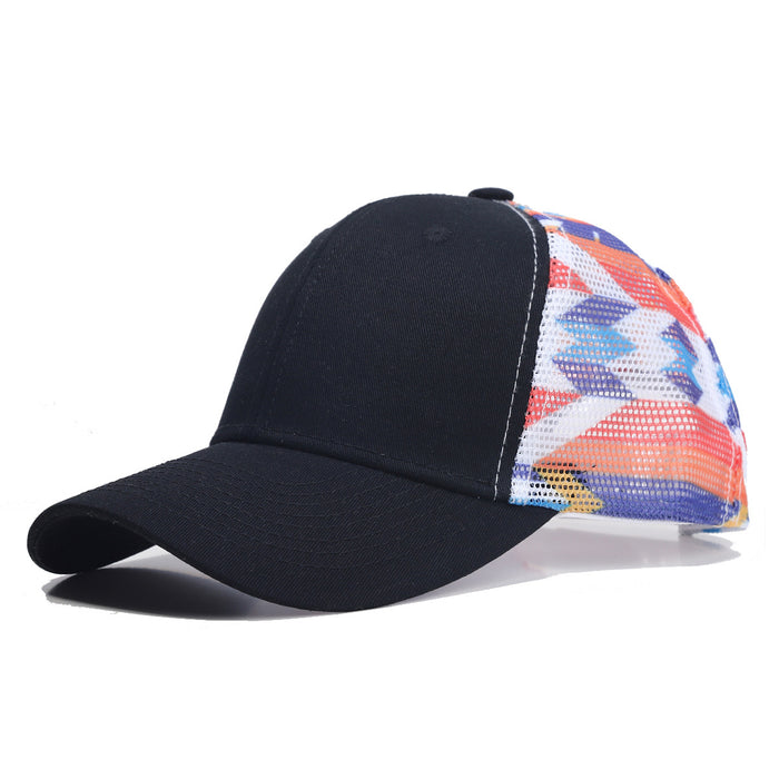 Wholesale Gradient color baseball cap, outdoor hiking with hard lining, non deformable light plate mesh cap
