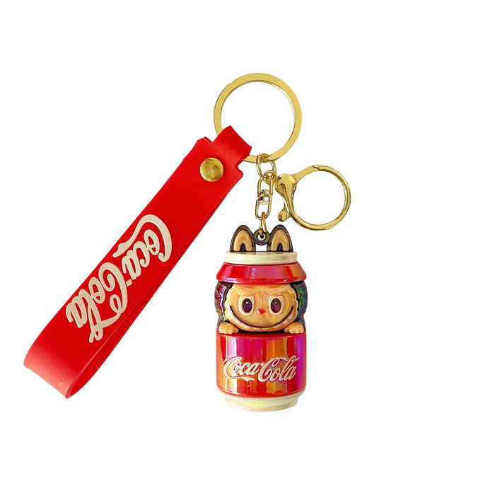 Wholesale Electroplating keychain Coke keychain blind box doll pendant