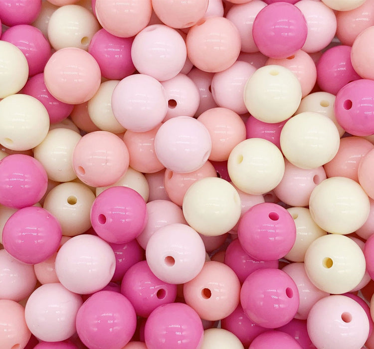 Wholesale 30pcs/pack Acrylic Macaron Solid Color Round Beads JDC-BDS-benk016