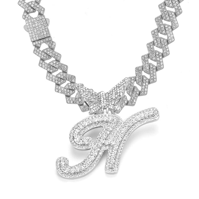 Wholesale Alloy rhinestone pendant necklace