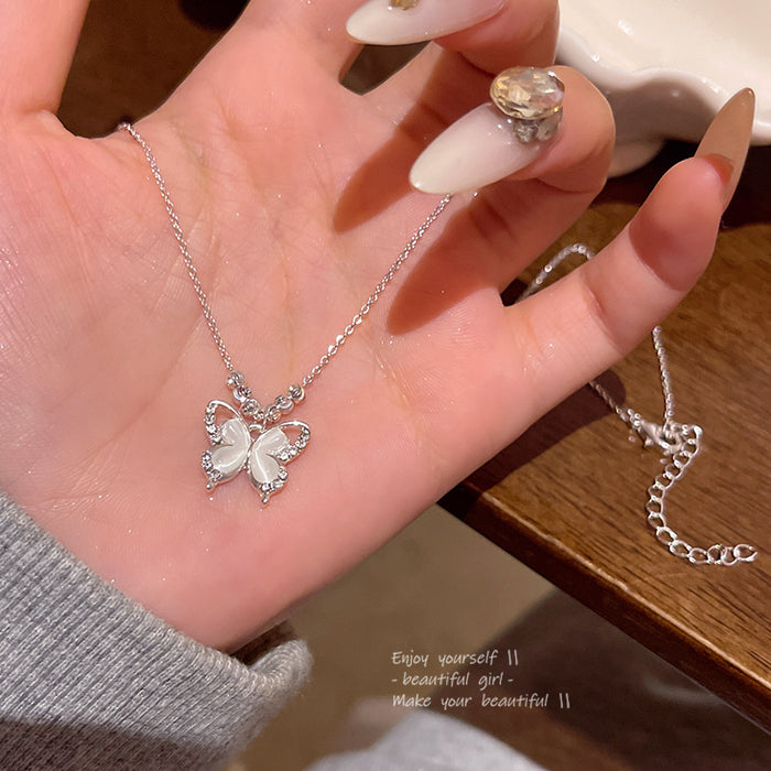 Wholesale Cat' s Eye Butterfly choker Necklace