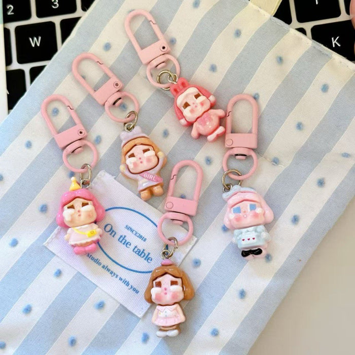 Wholesale Cartoon Resin Keychain Blue Skirt Cute Bag Charm Gift