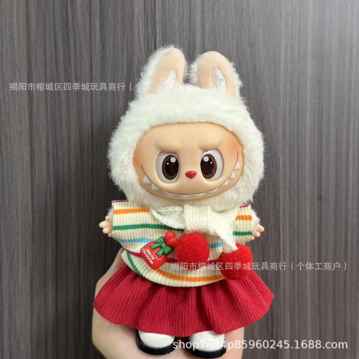 Wholesale Only the clothing keychain dolls Christmas outfit sets.