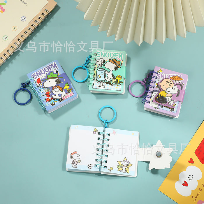 Wholesale 2pcs Cartoon Dog Pendant Coil Notebook Color Page Keychain Notepad