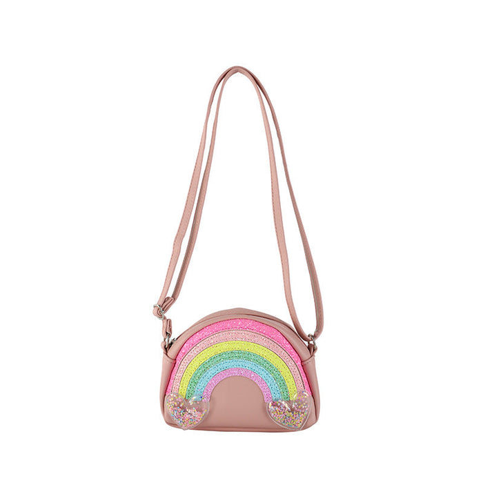 Wholesale Silicone Macaron Color Rainbow Children's Messenger Bag JDC-SD-HuHong002