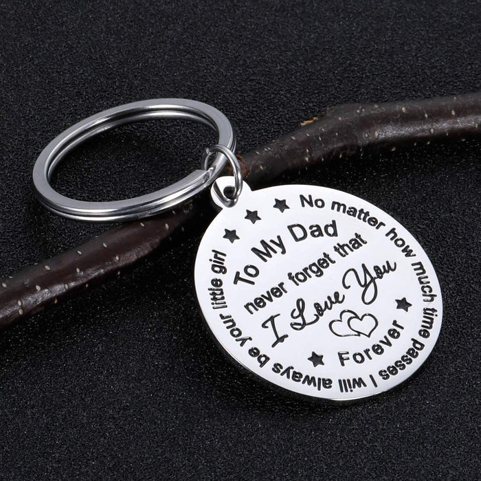 Wholesale Stainless steel keychain Father's Day keychain gift engraving