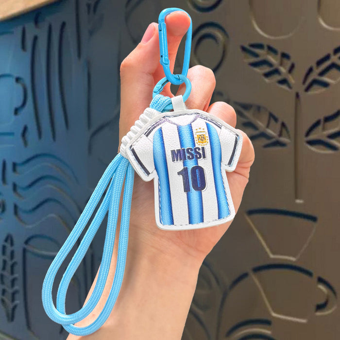 Wholesale Soccer Jersey Leather Keychain Bag Charm Gift for Fans