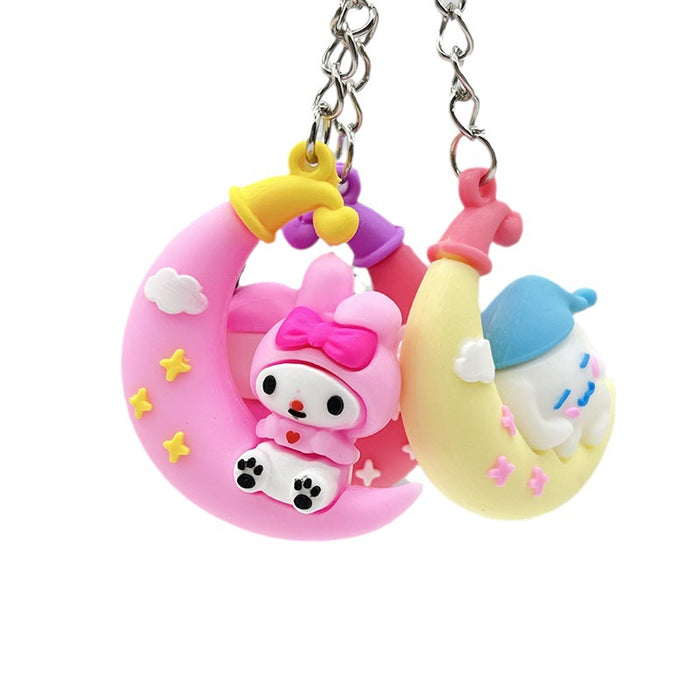 Wholesale Cartoon Sitting Moon Keychain Doll Pendant Keychain Pendant Birthday Gift