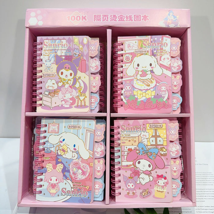 Wholesale Cute cartoon notebook with dividers and spirals