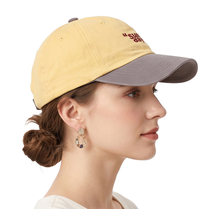 Wholesale Trendy Contrast Color Letter Embroidery Baseball Cap for Sun Protection Fashion Accessory
