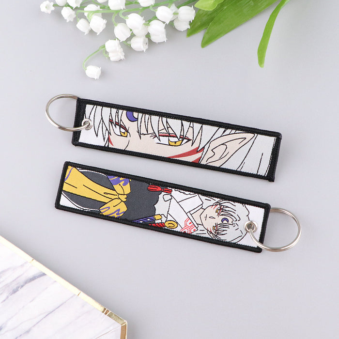 Wholesale Anime Style Woven Cloth Keychain Lanyard For Car Keys Fashion Accessory