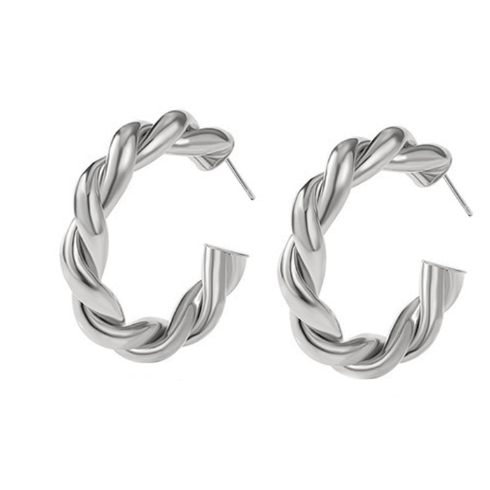Wholesale Stainless steel geometric simple C-shaped earrings titanium steel design earrings earrings wholesale