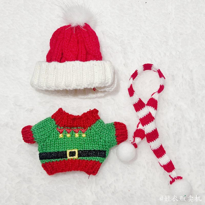 Wholesale Christmas clothes blind box pendant sweater hat set