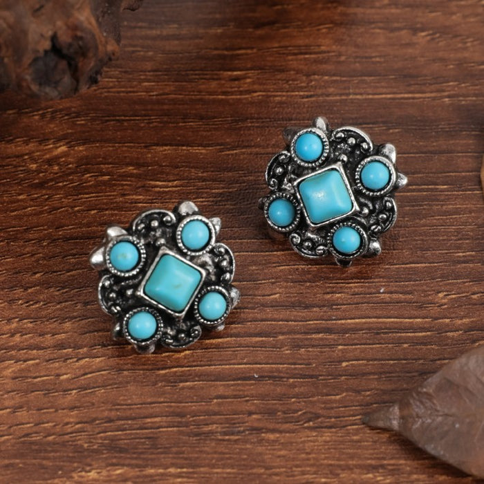 Wholesale Ethnic Style Turquoise Earrings JDC-ES-JunJie004