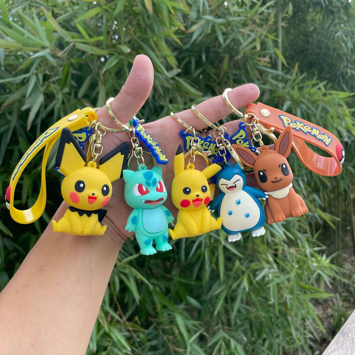Wholesale PVC keychain, cute anime couple keychain, women's handbag pendant, car accessories wholesale