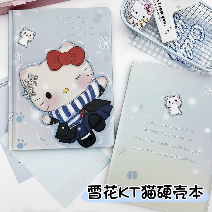 Wholesale 5pcs Snowflake Cat Color Page Notebook Department Thickened Notepad Student Cute Cartoon Journal