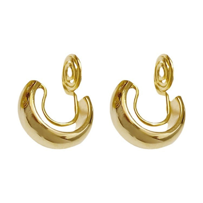 Wholesale  Plate Ear Clip Metal Small Circle Earrings Ring Ear Ring