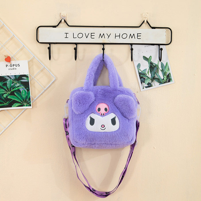 Wholesale Cartoon velvet bag children's cute all-match storage small change bag grab doll messenger bag