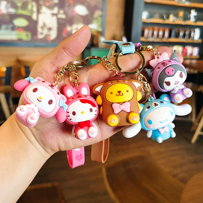Wholesale Cartoon Keychain Dog  Pendant Cute Cartoon Key Chain