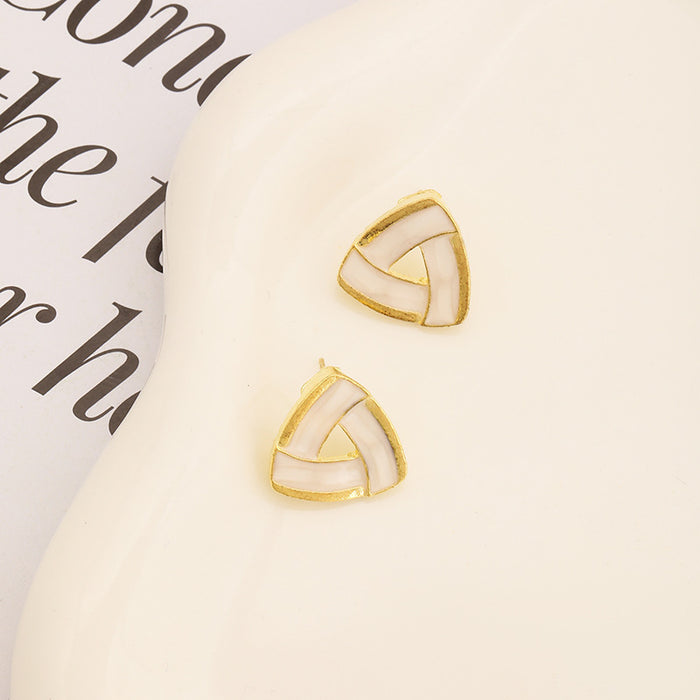 Wholesale Alloy Inverted Triangle Logo Earrings JDC-ES-MYY008