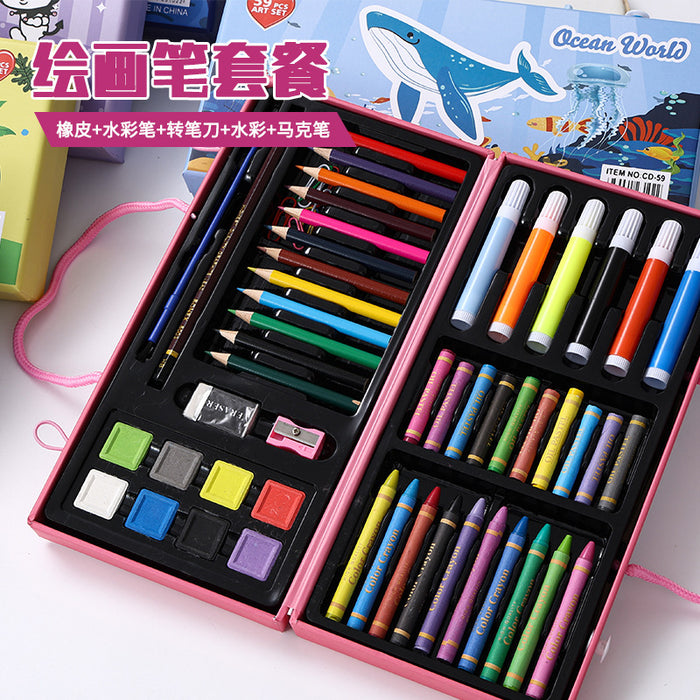 Wholesale 59-Color Painting Set for Kidsren Watercolor Pen Set