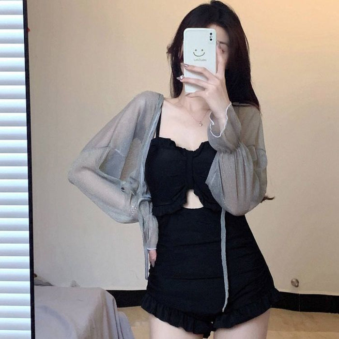 Wholesale Swimsuit one-piece sexy swimsuit conservative belly covering