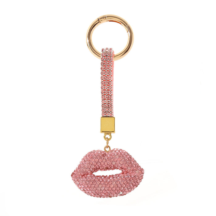 Wholesale Diamond Crystal Red Lips Keychains JDC-KC-JFan012