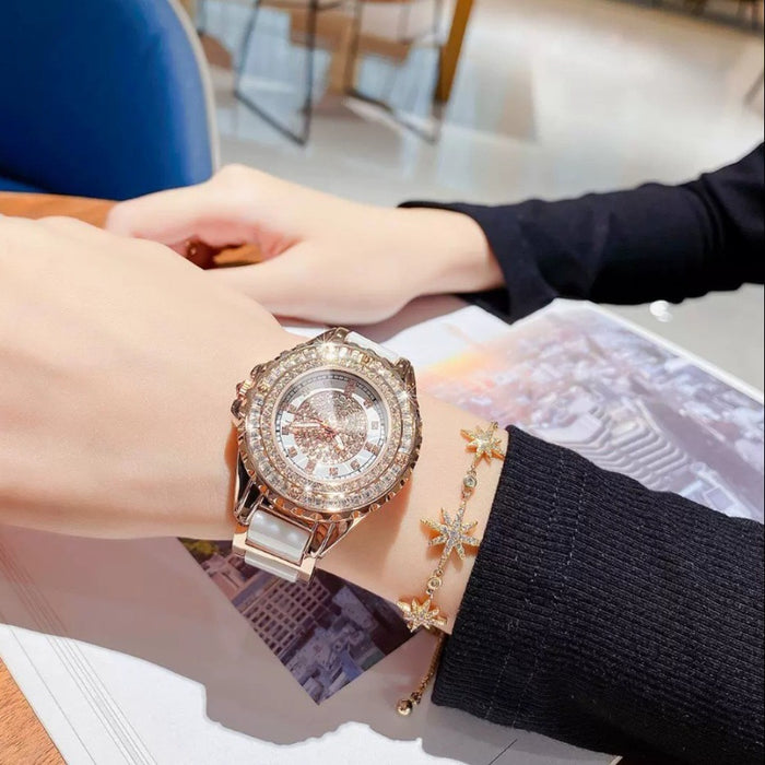 Wholesale Alloy Diamond Inlaid Quartz Women's Watch JDC-WH-XCD003