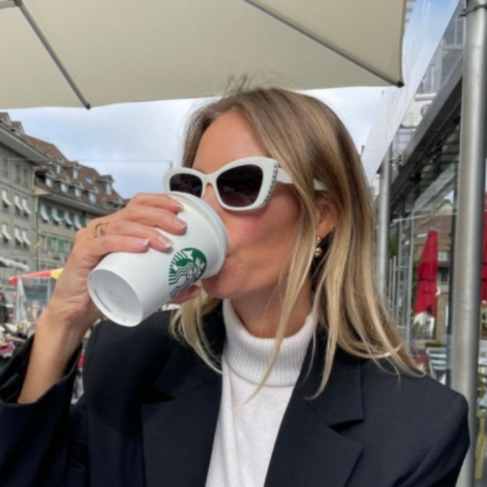 Wholesale Cat's Eye Pearl Sunglasses Simple Sunglasses Trendy Personalized Sunglasses Anti UV High End